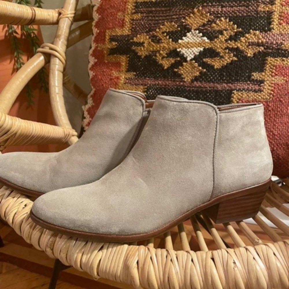 Sam Edelman Petty Suede Ankle Zip Up Booties